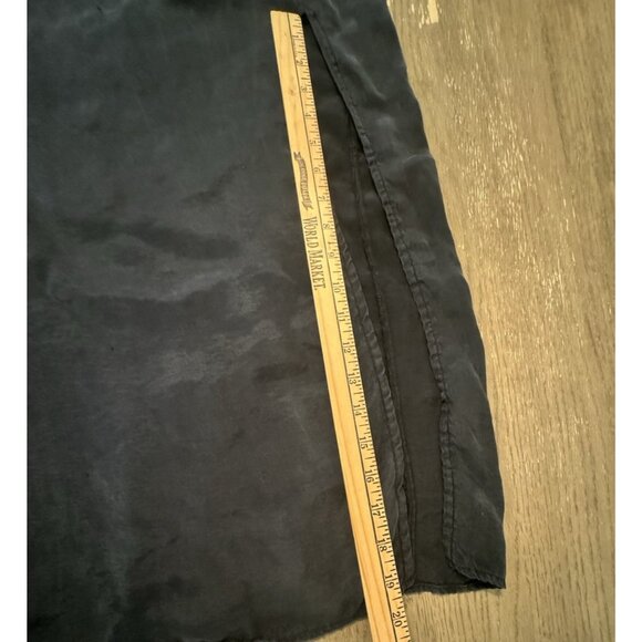 Zara Women Large Fillsens Black Strappy Midi Maxi Slip Dress Slit Glam Party - Picture 5 of 11